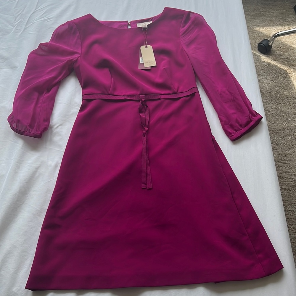 Ted Baker, Fuchsia dress, NWT, Size 2 (Ted Size 0)